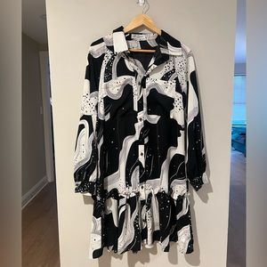 NWOT Black and White Boutique Dress